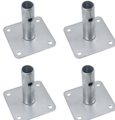 Quicklock Steel Scaffolding Baseplate with Ø34 x 100 spigot
