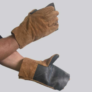 Chrome Leather Brick -  Rubber Palm - Wrist Length