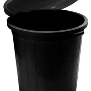 Garbage Bin 50L (Black) - Pack of 5