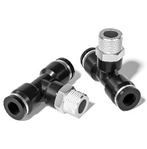 TUBE TO TUBE  MALE TEE PIECE 1/8" TO 1/2" Male to 16mm Tube