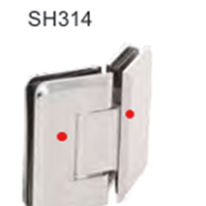 Frameless shower fittings HINGE GLASS TO GLASS 135deg ADJ PC and  ADJ PSS
