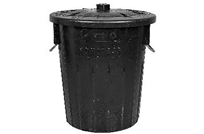 Garbage Bin & Lid 90L NO ASH Pack of 5