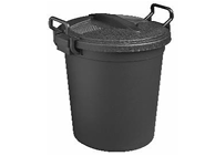 Garbage Bin 120L (Black) Cliplock Pack of 10