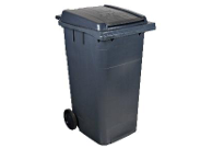 Wheelie Bin 240Litre (Black) and (Royal Blue Pack of 5)