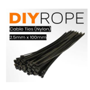 Cable Tie Pack of 100 - 2.5 x 100 (Pack of 20), 3.6 x 150, 4.8 x 200, 4.8 x 300, 4.8 x 400 and 7.8 x 400 - Packs of 10