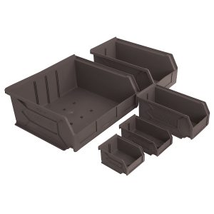 Eezee Bin Bin 1 Black (140mm), Bin 2 Black (190mm), Bin 3 Black (280mm), Bin 4 Black (390mm) and Bin 5 (490mm) Packs of 10