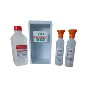 DOUBLE BOTTLE EYEWASH STATION WITH SALINE SOLUTION