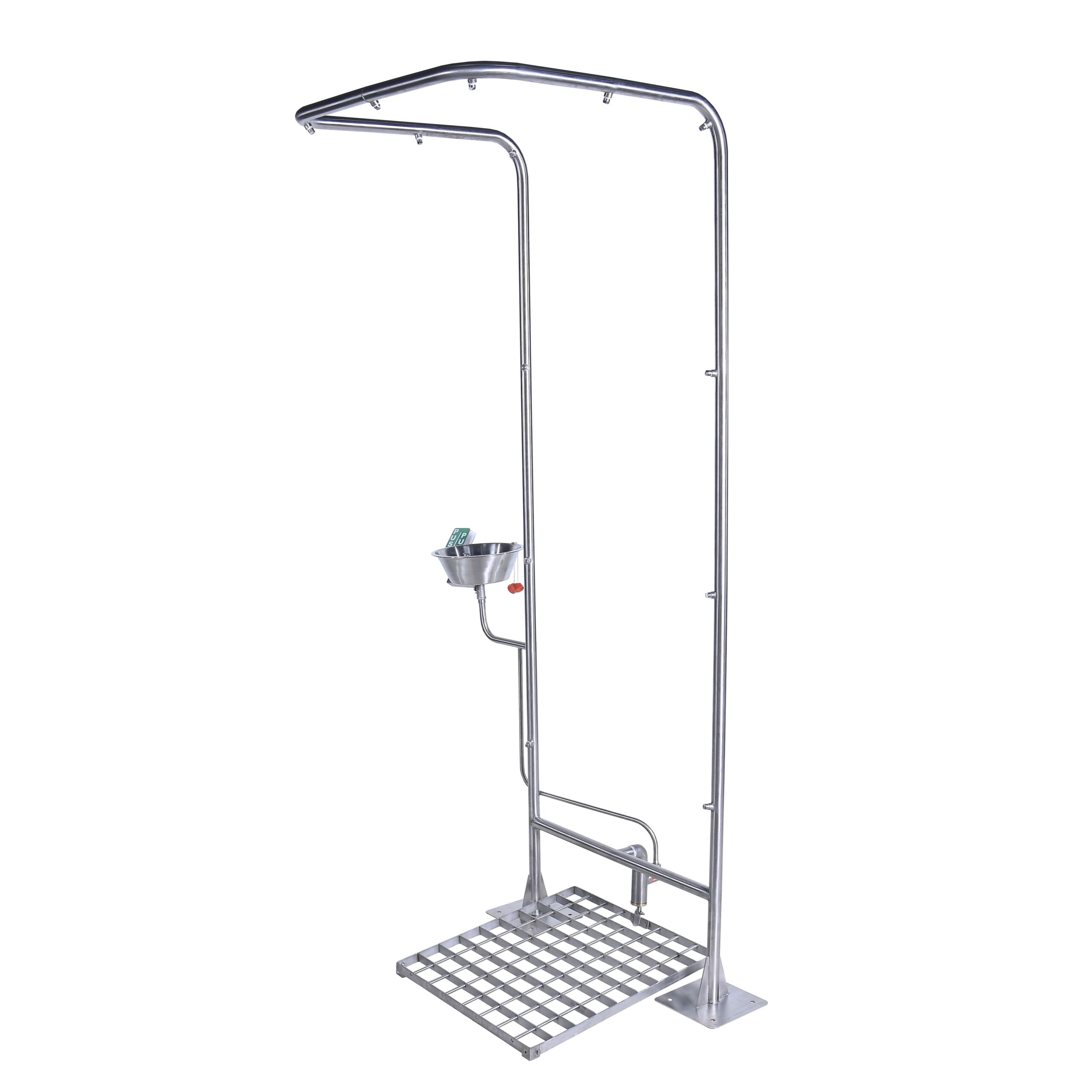 DOUBLE COLUMN FOOT OPERATED EMERGENCY SHOWER