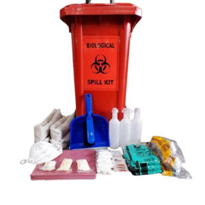 BIOLOGICAL SPILL KITS: 80L WHEELIE BIOLOGICAL LAB SPILL KIT