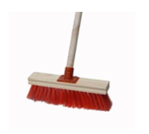 BUDGET BROOM - HOUSEHOLD BROOM, UNFLAGGED BRISTLE, 4 ROWS, STURDY 4-SCREW ATTACHMENT - Each