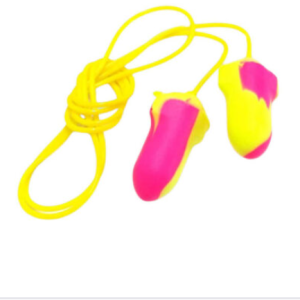 DROMEX EAR PLUGS - DISPOSABLE Dromex Fluoresent Duel Colour Bell PU Foam - Corded DR-099C Per box of 10