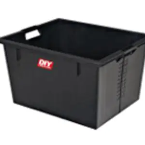 Heavy Duty Crate 90L (Black) - Pack of 5