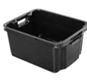 Crate 25L Stack & Nest Black, Clear and White - Packs of 5