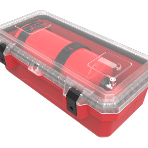 FIRE EXTINGUISHER BOX (INDOOR USE) Red base & Clear lid