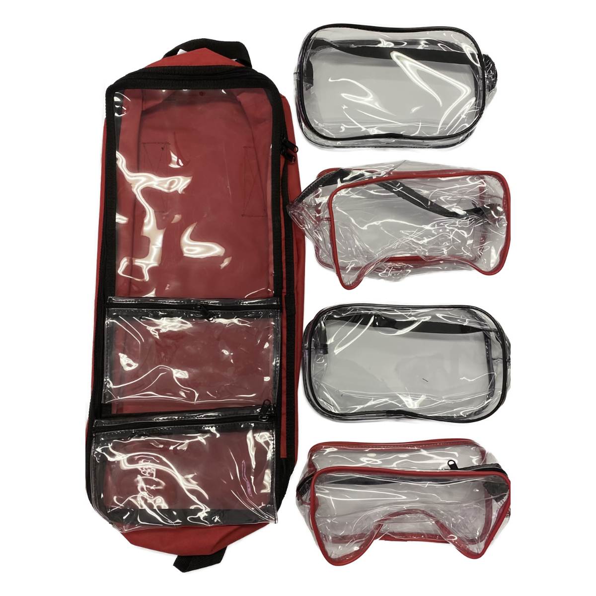 WALL MOUNT MEDICAL BOX + REMOVABLE BACKPACK White / Clear Lid - Image 2