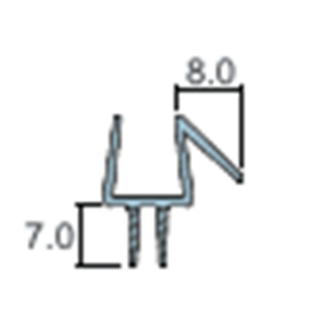 GLASS SEAL Side WIPE DRIP RAIL 10mm 3M,, 8mm 2.5M