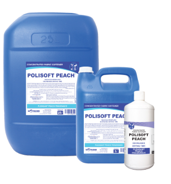 Hospitality Polisoft Peach - 1LT Retail, 1LT x 12, 5LT, 5LT x 4, 25LT, 200LT and 1000LT