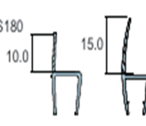 Shower seals Polycarbonate glass seals 180deg HARD LIP 10mm 3M, 180deg HARD LIP 8mm 2.5M