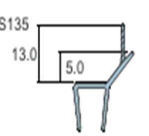 Shower seals Polycarbonate glass seals 135deg 10mm 3M,135deg 12mm 3M and SEAL135deg 8mm 2.5M