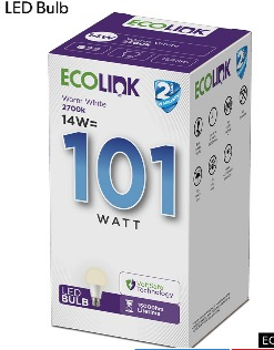 Ecolink LED Bulb – 14W | Warm White & Cool White