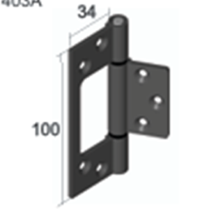 Hinges 403A/finish Aluminum sinless hinge Finish: 403A/BR - Bronze PC 403A/W - White PC 403A/BL - Black PC 403A/N - Natural Anodized