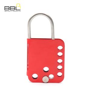 LOCKOUT HASP BBL S/STEEL BUTTERFLY RED 8 HOLE
