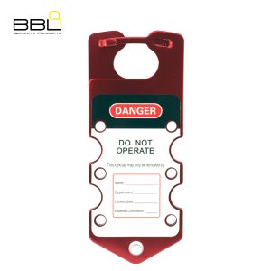 LOCKOUT HASP BBL ALU WITH LABEL RED