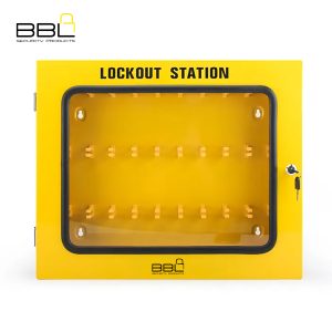 LOCKOUT STATION BBL 60 CAP STEEL YELLOW