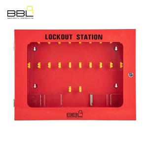 LOCKOUT STATION BBL 44 CAP STEEL RED