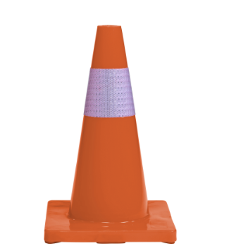 Cone Flexi Dayglo 750mm or 450mm Orange