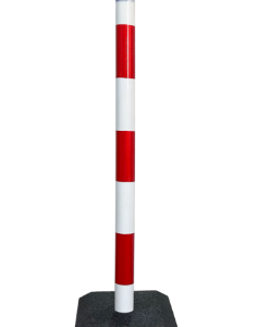Chain-link Post Metal Red & White (Post Only) 1.5m