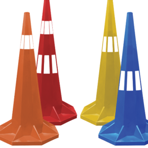 Road Quip Barrier Cone Plain Cone Premium 1800mm BLACK, LIME, PINK, ORANGE, YELLOW, RED, BLUE, WHITE AND GREEN