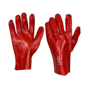 PVC LONG GLOVES 35cm AND PVC SHORT GLOVES KNIT WRIST