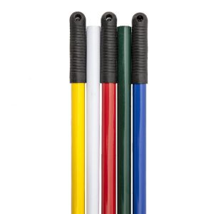 HANDLE ONLY - POWDER COATED METAL 1.5m x 25mm - BLUE, GREEN, RED, YELLOW AND WHITE