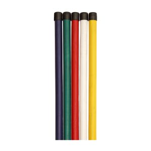 HANDLE ONLY - PVC COATED WOODEN 25mm x 1.5m - BLUE, GREEN, RED, WHITE AND YELLOW