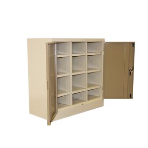 12 Compartment pigeonhole 900x900x450 -PH003 - Hammerton Grey/ Ivory Karoo