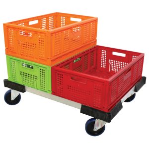 Single Euro Aluminum Dolly Trolley-600mm x 400mm or DBL Euro Aluminum Dolly Trolley-800mm x 600mm
