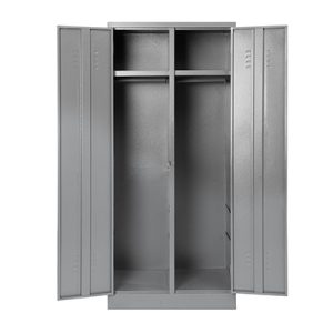 Double hostel locker with top shelf and hang rail DHL04 - 1800h x 790w x 520d - Hammerton Grey/Ivory Karoo