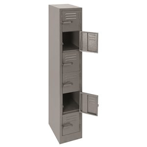 6 Compartment Locker – LOC006 - 1800h x 300w x 450d - Hammerton Grey / Ivory Karoo