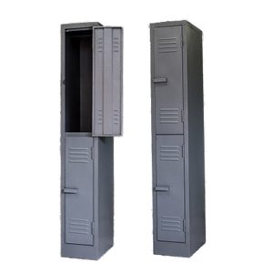 2 Compartment Locker – LOC002 - 1800h x 300w x 450d - Hammerton Grey/Ivory Karoo