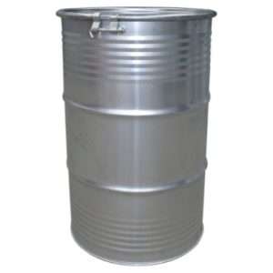 247L Open Top Galvanised Steel Drum – Extra Capacity Heavy Duty Storage Barrel - Incl. lid and Clamp