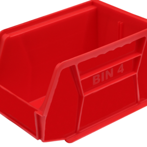 Bin Size 4 Blue, Green, Clear, Red, Yellow and Grey - 210mm x 140mm x 130mm