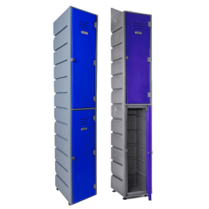 2 Door Plastic Locker 1830H x 310W x 380D - Flat Top or Slant Top 1940H x 310W x 380D