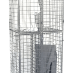 Wire Mesh Locker Double - 4 Door Double (2H/2W) Wire Mesh Locker - 1800H x 600W x 450D