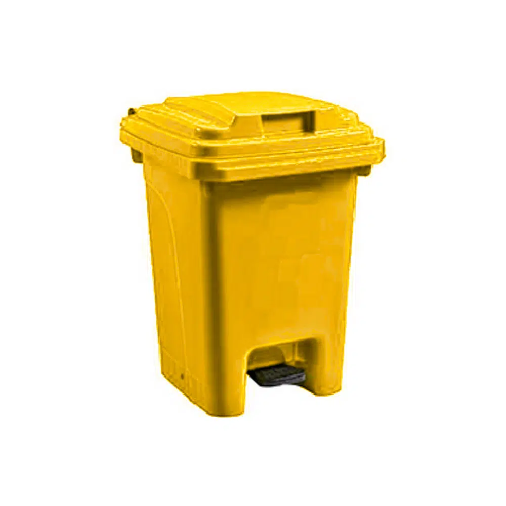 Pedal Bin Yellow, Green and Black – 60L