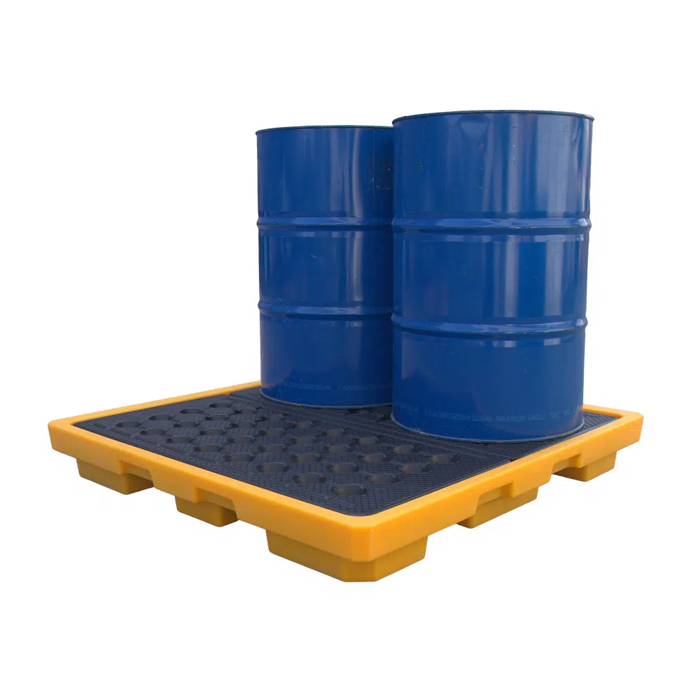 Plastic Spill Pallets for Four Drums - 1300x1300x1300 - 0333