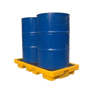 Plastic Spill Pallets for Two Drums - 1300mmx1300mmx160mm - 0264